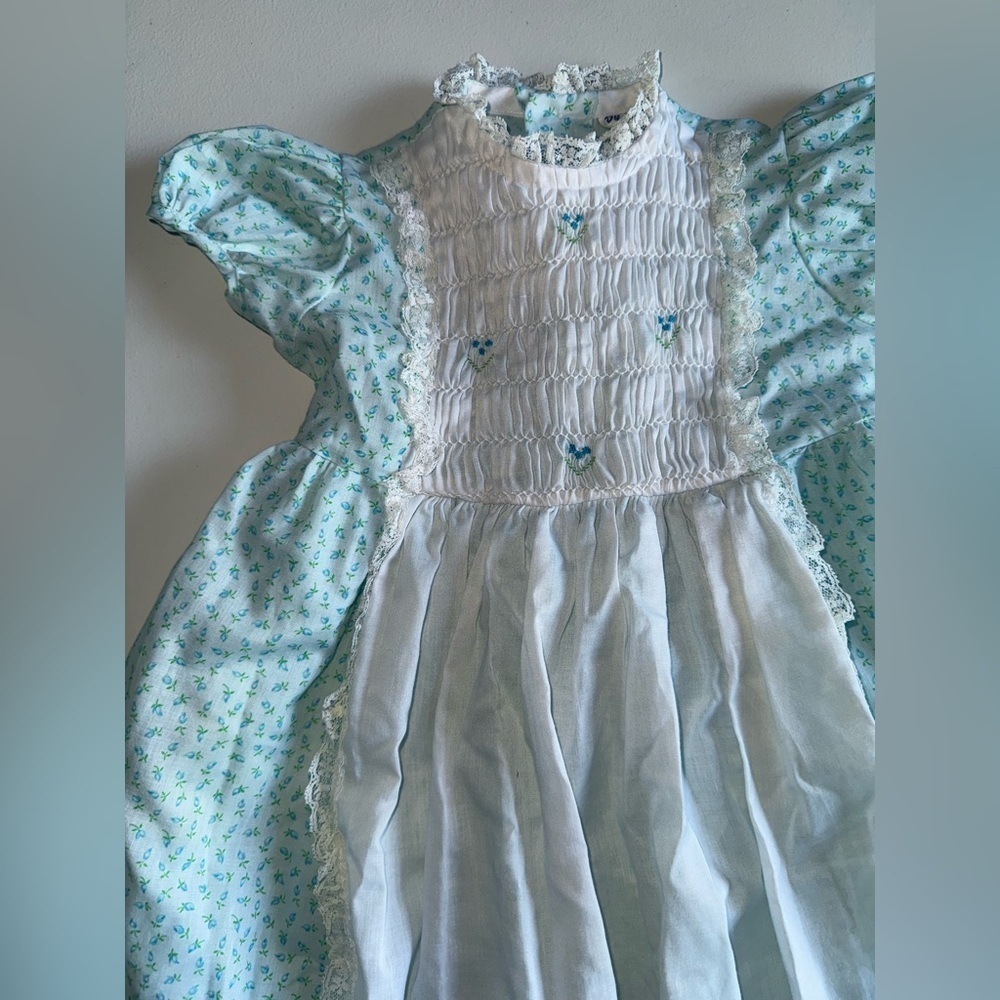 Vintage Polly Flinders dress T2 blue